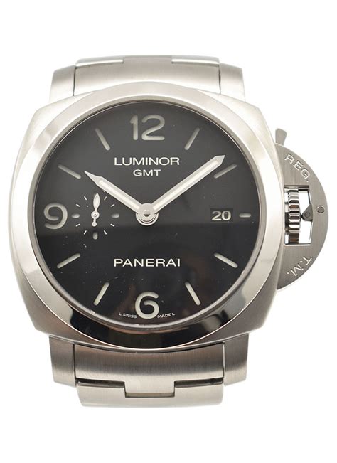 Panerai Steel Luminor 1950 GMT Watch PAM00329 